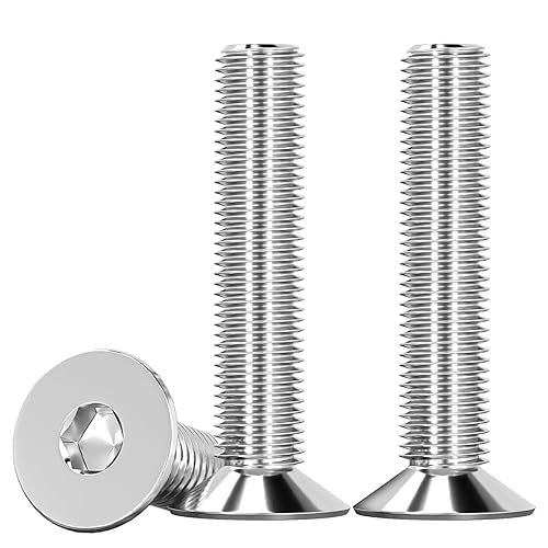 Drenky 10 Stück M8 X 20mm Senkkopfschrauben Edelstahl V2A VA A2 Schraube mit abgesenktem Kopf DIN 7991 / ISO 10642 Senkschraube Rostfrei Silber Innensechskant Schrauben Metrisches Regelgewinde - Cheap-Us