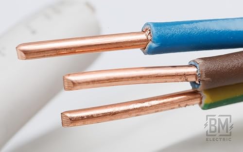 Hochleistungs-Stromkabel NYM-J, 3 x 1.5 mm² - Robust, Flexibel, Sicherheitsgeprüft, Energiesparend, Langlebig (5 m) - Cheap-Us