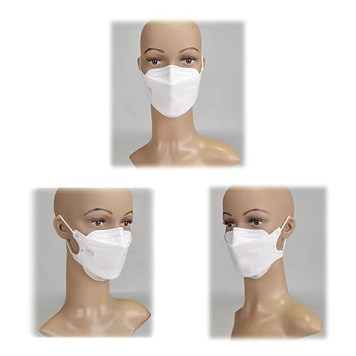 TubeRoo FFP2 Maske blau dunkelblau Fischform, 20 Stück Masken aus Deutschland, Made in Germany, weiche Ohrschlaufen, Atemschutzmaske, Mundschutz - Cheap-Us