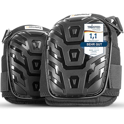 Hinrichs Knieschoner - Knieschützer Arbeit - Knieschoner Arbeiten Fliesenleger - verstellbarer Knieschutz für Handwerker, Bodenleger, Gartenarbeit - Protector Kniepolster Arbeit - Knee Pads - Cheap-Us