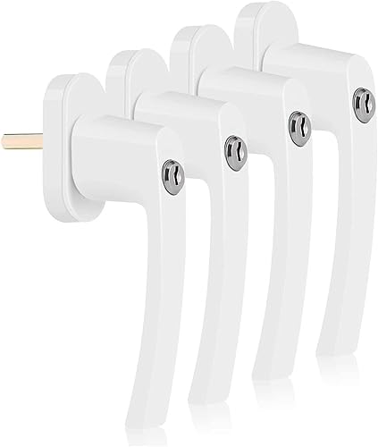 4 fenstergriffe abschliessbar,fenstersicherung Kinder Länge des Schafts 35 mm, mit 8 Schlüsseln, abschließbare fenstergriffe, kindersicherung Fenster geschlossenen fensterschloss Aluminium - Cheap-Us