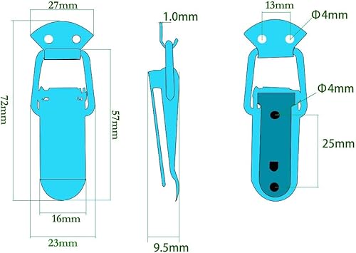Spannverschluss Edelstahl, Verschlussriegel, 12 Stück Edelstahl Spannverschluss Verschluss, kistenverschluss mit hoher Versieglung für Case Box, Toolbox, Schublade, Schrank, Truhe (Silber) - Cheap-Us
