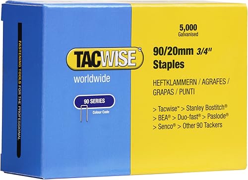 Tacwise 0309 Typ 90/30 mm Verzinkte Schmalrückenklammern, 5000 Stück - Cheap-Us