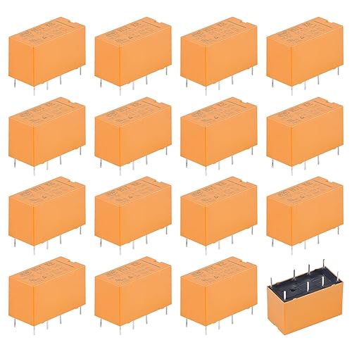 PCB Mount Power Relay Coil, 16 Stück PCB Leistungsrelais 5V, Spulenspannung Relais K19F-DC5V, Mini Leistungsrelais 8 Pins, Power Relay, Mini Relais für Printmontage - Cheap-Us