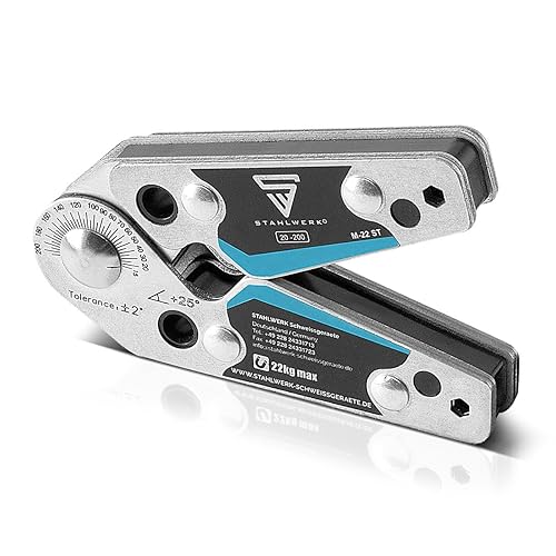 STAHLWERK Magnet-Schweißwinkel Magnetwinkel Schweißmagnet mit einstellbaren Winkeln 20° - 200° 22 kg / 48 lbs - Cheap-Us