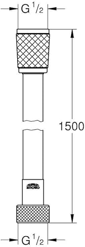 GROHE Vitalioflex Comfort, Duschschlauch (1750 mm, druckbeständig, knickfest, universaler Anschluss), chrom, 28745002 - Cheap-Us