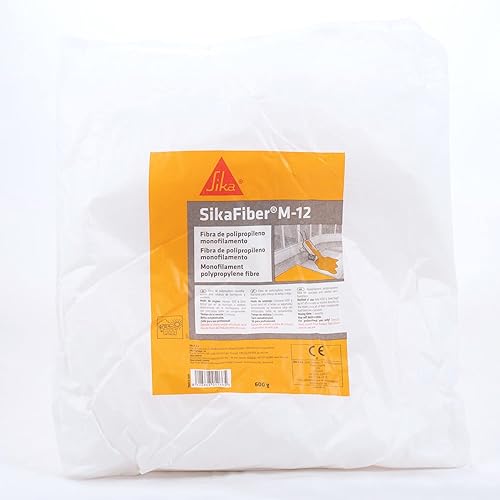 Sika 12 mm Polypropylenfasern – SikaFiber M12 – zur Verstärkung und Beschichtung von Strukturen – Beton und Mörtel – reduziert Risse – 600 g - Cheap-Us