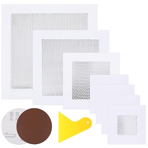 10 Stück gipskartonplatten Trockenbau Reparatur Set Aluminium Wand Reparatur Patch Selbstklebend,Drywall Patch mit Schaber und Schleifpapier,Reparatur Pflaster für Trockenbau Gipskarton-10*15cm - Cheap-Us