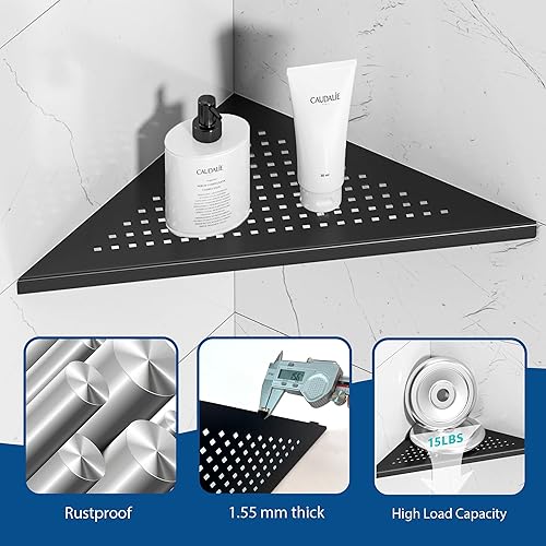 Neodrain Duschablage Edelstahl Duschablage Eingebaute Eckablage Duschkorb für Badezimmer Shampoo Halter, 2 Stück Gebürstet - Cheap-Us