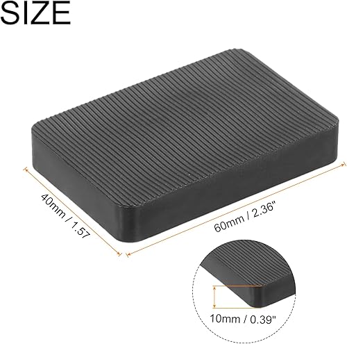 QUARKZMAN 50 Stück Unterlegplatten Kunststoff 60 x 40 x 10 mm Abstandhalter Fliesenkeile Distanzplatten Ausgleichsplatten Keile Distanzklötze Unterlegklotz Distanzhalter, Schwarz - Cheap-Us