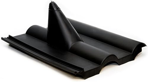 Premium X Frankfurter Dachpfanne Schwarz SAT Dachabdeckung aus Kunststoff PVC Antennen-Durchgangsziegel mit Manschette - Cheap-Us