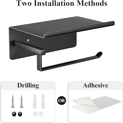 Toilettenpapierhalter Mit Ablage Klopapierhalter Chrom - Klorollenhalter,Toilettenpapierhalter Selbstklebend,Toilettenpapierhalter Ohne Bohren,Wc Papier Halterung Badezimmer,Edelstahl,Silber - Cheap-Us