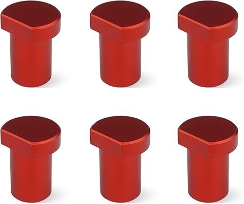 6 Stück Spannbacken zum Flachspannen I Aluminiumlegierung Bankklemme zum Flachspannen an allen Tischen mit 20-mm-Bohrungen (20 mm, rot) - Cheap-Us