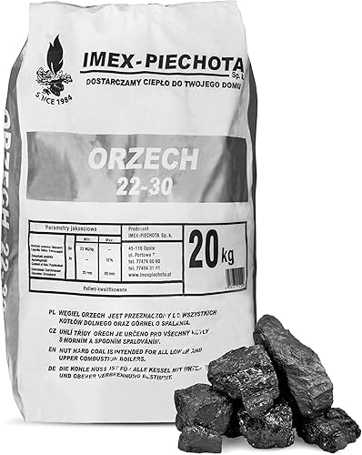 PALIGO Steinkohle Grob 25-60mm 20kg Sack 1 Paket Nusskohle Schmiedekohle Heizkohle Kesselkohle Esskohle Fettkohle Kohle Imex Piechota - Cheap-Us