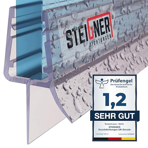 STEIGNER Duschdichtung, 90cm, Glasstärke 6/7/ 8 mm, Vorgebogene PVC Ersatzdichtung für Runddusche, UK03 - Cheap-Us