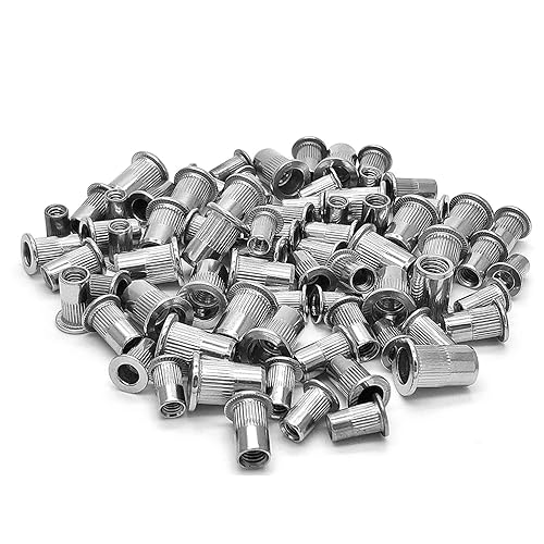 Veda Gewindenietmutter-Einsätze, M4 x 25, M5 x 25, M6 x 25, M8 x 25, Edelstahl, 100 Stück - Cheap-Us