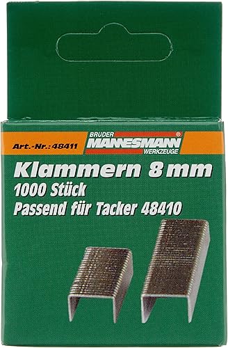 Brüder Mannesmann Ersatzklammern, 8 mm, für Tacker mit Artikelnummer M48410 | M48411 - Cheap-Us