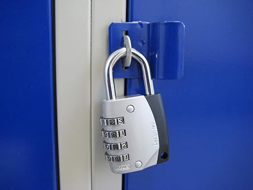 ABUS Zahlenschloss 155/20 - Vorhängeschloss mit Zinkdruckguss-Gehäuse - Kofferschloss / Spindschloss mit individuell einstellbarem Zahlencode - ABUS-Sicherheitslevel 3 - Weiß/Schwarz - Cheap-Us