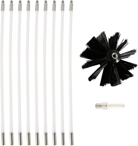 Ofenrohrbürste Schornsteinbürsten Kaminbürste Kaminbesen Kaminbesen Kunststoff Schornsteinbesen Kehrbesen Ofenrohrreiniger Rußbesen Besen Bürste für Schornstein Ofenrohre - Cheap-Us
