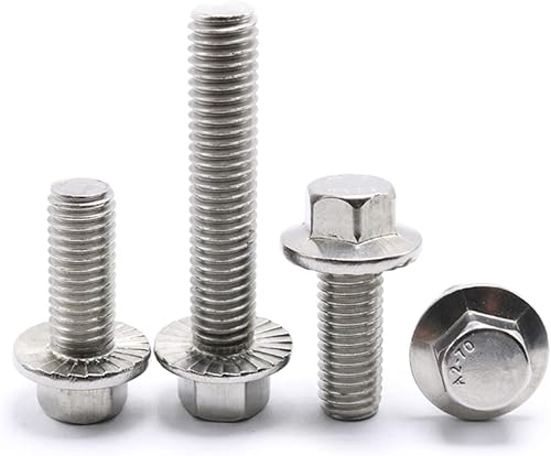 ZILOOK 304 Flanschschraube M5 M6 M8 M10 M12 * L Edelstahl A2 Flanschschrauben äußere sechs Winkelschraube (Size : M5x35 (10pcs)) - Cheap-Us