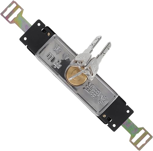 HOMSFOU Rollschloss Torschloss Türschloss Schwerlasthaken für Garagenschloss für Rollladentür Rollladentür Türbeschläge Rollladentür Schlüsselschloss Vertikaler Rollriegel Eisen - Cheap-Us