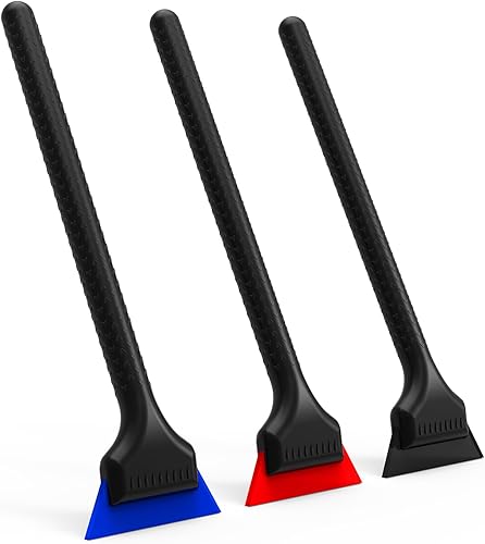 EHDIS Folien Werkzeug Set - 3 Stück Rakel Set mit 3 verschiedenen Härtegraden, Mini Abzieher, für Tönungsfolie Auto, Fensterfolie, Window Tint Kit, Auto Rückspiegel - Cheap-Us