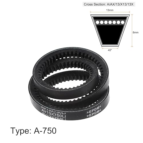 sourcing map AX35.1/2(13x900Li) Gezahnte Keilriemen AX-Abschnitt Antrieb Rohkante Gürtel 900mm Innen Umfang EPDM für Kraftübertragung - Cheap-Us