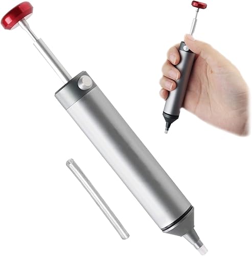 Entlötpumpe, Entlötwerkzeug, Superabsaugung Lötsauger, lötsauger vakuum Lötentferner Werkzeug, Auslöten entlöten vakuum, mit 1 Silikondüsen Entlötsaugpumpe - Cheap-Us