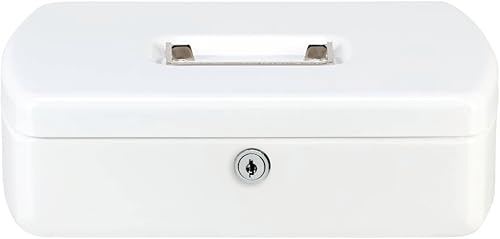 Burg-Wächter Geldkassette abschließbar mit Schlüssel und Hartgeldeinsatz, Stahlblech, Office 2307, Blau - Cheap-Us