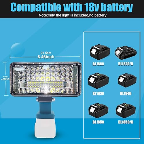 Akku Lampe Für Bosch 18V Akku GBA/GBA ProCORE,90W 5400LM Led Arbeitsleuchte,Led Strahler Flutlichter Baustellen Lampe,Akku Scheinwerfer mit Typ-C und USB Für Camping, Autoreparaturen, Notfall - Cheap-Us