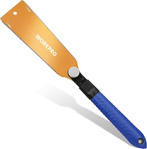 WORKPRO 210mm Japansäge mit 0,6mm SK5 Klinge, Doppelte Kante japanische Handsäge 18TPI/7-9TPI, Profi Feinsäge Zugsäge für Holzbearbeitung Heimwerker Zimmermann - Cheap-Us