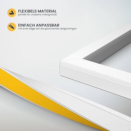Kabelkanal Selbstklebend Weiss 1m (10 Stk. - 12x12mm klein) - 10m Kabelkanäle mit Schaumklebeband fertig für Montage an der Wand - 12x12mm - Cheap-Us