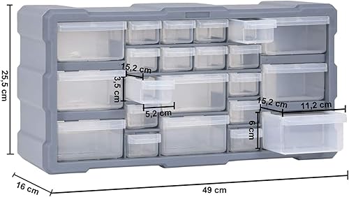 Festnight Kleinteilemagazin Sortierkasten Sortimentskasten Sortimentsbox Schraubenbox Sortierbox für Kleinteile ordnungssystem Werkstatt, 22 Schubladen - Cheap-Us