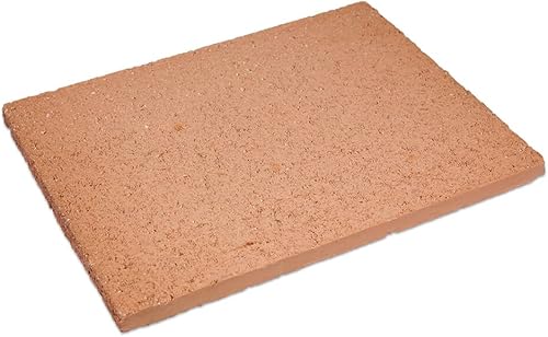 Schamottplatte 400 x 300 x 30 mm - rötliche Farbe - Lebensmittelecht - Schamottsteine - Schamotteplatte - Schamott - Feuerraum Auskleidung - Pizzastein - Backstein - Brotbackstein - Cheap-Us