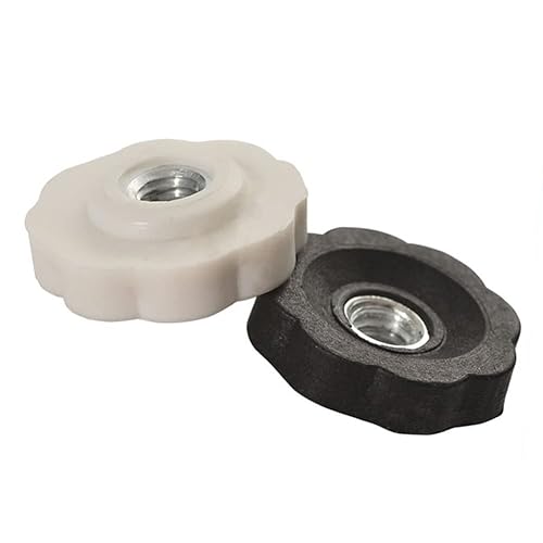 CONPHERON Kunststoff Rändelmuttern M4 Handfest Rändelmuttern Griff Muttern Runde Weiß (100 Stück) - Cheap-Us