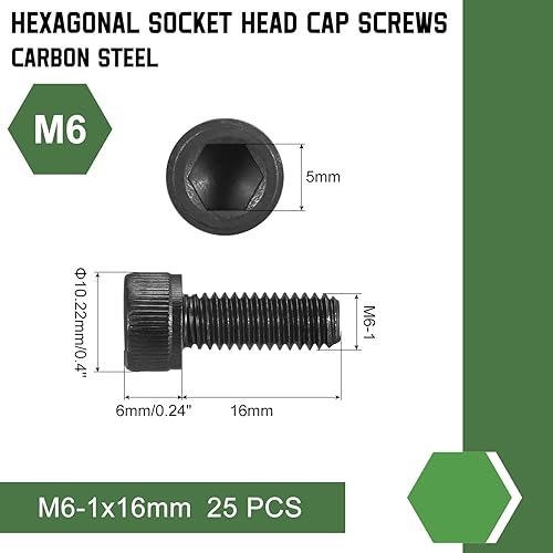 QUARKZMAN 50 Stück M8-1.25x12 Zylinderschrauben mit Innensechskant, Klasse 12.9 Kohlenstoffstahl Innensechskantschraube, Vollgewinde Schwarzoxid-Befestigungselemente für Maschinen - Cheap-Us