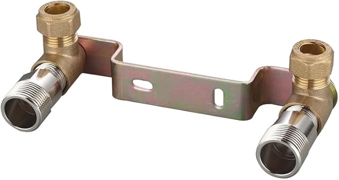OMOTOOL Verdeckte Dusche Wasserhahn Wand Halterung Positioner Connector 15mmx1/2'' Für freiliegende thermostatische Bad Duscharmatur Armatur,Wandbefestigung Befestigungsplatte - Cheap-Us