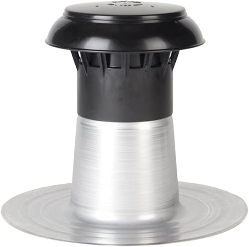 HSS Flachdachentlüfter DN90-100 - Flachdach, Dachentlüftung, universell einsetzbar, recyclebar, Neubau & Sanierung für Kaltdach, Alu-Flansch für alle Systeme - Cheap-Us