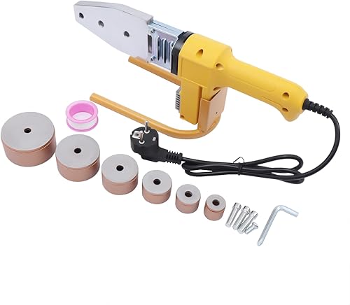Rohrschweißgerät, Profi Stumpfschweißgerät, mit Digitalanzeige Rohrschweißgerät 6 Adapter, Rohrschweißmaschine Kunststoff, für PPR PE PP (20-63mm) - Cheap-Us