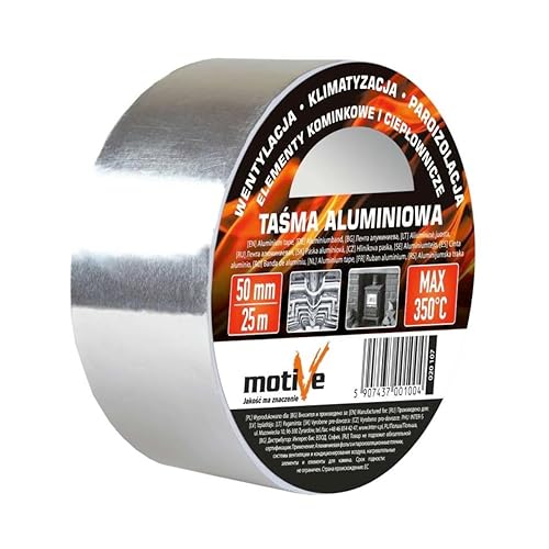 AGROHIT x 350 °C Aluband, Aluminiumband, selbstklebende Kleberolle, 50 mm/25 m oder 50 mm/50 m 50 mm/25 m. - Cheap-Us
