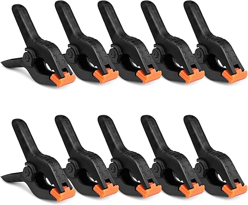 Klemmen, 10 Stücke Kunststoff Halteklammern, Zwingen für Ateliers, Kunst, Handwerk, Holzwerkstatt, Fotografie (Schwarz) - Cheap-Us