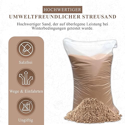 Best For Garden Streusand Öko Winterstreu Streusplitt umweltfreundlich ohne Streusalz (25 KG) - Cheap-Us