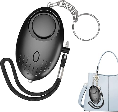 DIFCUL Schrillalarm für Frauen, Selbstverteidigung Taschenalarm, 130dB Persönlicher Panikalarm mit Taschenlampe Schlüsselanhänger für Kinder/Frauen/Senioren/Student Self Defense Schutz Gesichert - Cheap-Us