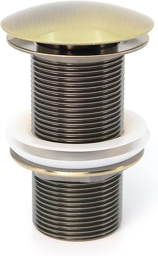 wohnfreuden Pop Up Ablauf-Ventil ohne Überlauf für Waschbecken & Waschtisch - Universal Ablaufgarnitur aus Messing - Abflussgarnitur inkl Dichtungen für Waschschalen aller Art - Cheap-Us