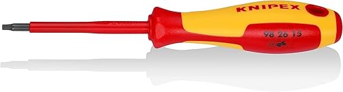 KNIPEX Schraubendreher für Torx-Schrauben isolierender Mehrkomponenten-Griff, VDE-geprüft brüniert 185 mm 98 26 15 - Cheap-Us