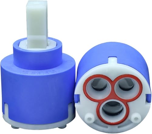Schläfer | 480036-40mm Mischbatterie-Kartusche Keramik-Ersatzkartusche für K40 Kerox, 40 mm ohne Kartuschenboden mit 2 Füßen, Brausebatterie, Küche, Waschbecken, Bidet, Badewanne - Cheap-Us