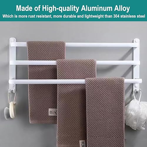 80CM Handtuchhalter Ohne Bohren, Handtuchhalter Schwarz, Handtuchhalter Bad, Handtuchhalter Wand Badezimmer Zubehör Set, 80CM Towel Bar Towel Rack Bathroom, Bathroom Accessories Set, - Cheap-Us