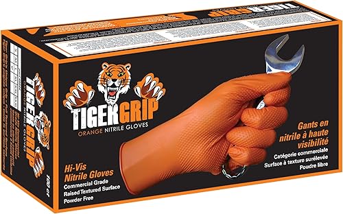 Kunzer Tiger Grip L 100 St. Nitril Einweghandschuh Größe (Handschuhe): L EN 374, EN 455, Orange - Cheap-Us