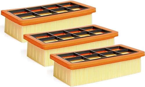 3 Stück KFI 7420 Flachfaltenfilter Set für Kärcher Asche- und Trockensauger AD 2, AD 2 Battery, AD 4 Premium, AD 3 Premium, AD 3, AD 3.200, AD 3.000, Artikelnummer 6.415-953.0 - Cheap-Us