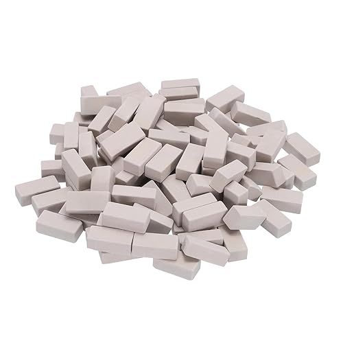 QUARKZMAN Miniaturziegel Ton Miniatur Wandziegel Modellbau Set für Modellbau Puppenhäuser Garten Grau Packung mit 100 Maßstab 1/12 29x13x10mm/1.14x0.51x0.39' - Cheap-Us